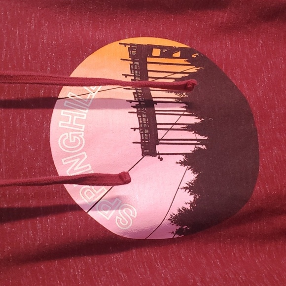 Springhill Outfitters shirt men's size xl (guessing) red hoodie rubberized Decor - Picture 3 of 10